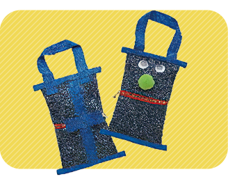 口から出し入れできるゆかいなペンケース（よこがた）