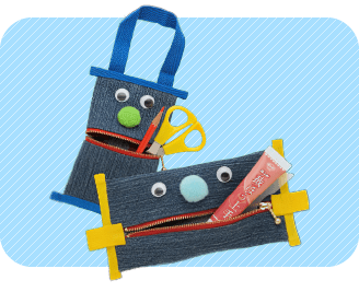 口から出し入れできるゆかいなペンケースよこがた