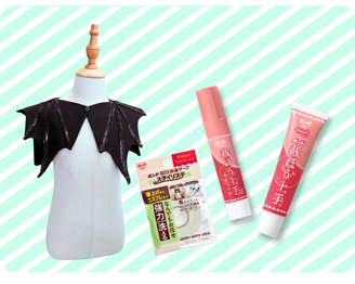 布用の接着剤（せっちゃくざい）でつくるつけ襟（えり）レシピ